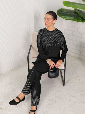 Siyah Taşlı Scuba Takım