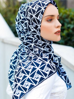 Twill Eşarp Lacivert Twill Eşarp Lacivert