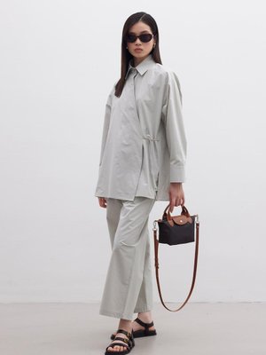 Kruvaze Kapama Premıum Gömlek Yeşil