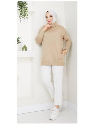 Balıkçi Yaka Cepli Triko Tunik