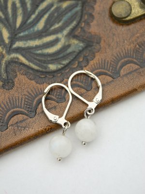 Çok Renkli Ay Taşı Mini Küpe Çok Renkli Ay Taşı Mini Küpe