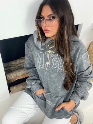Gri Kapüşonlu Austin Sweatshirt Gri Kapüşonlu Austin Sweatshirt