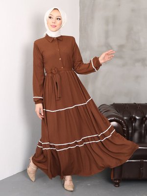 Kahverengi Elbise