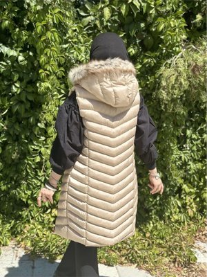 Gizli Cepli Kapşonlu Şişme Yelek Vismo Gizli Cepli Kapşonlu Şişme Yelek Vismo