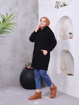 İplik Şardonlu İçi Pamuklu Sıcacık Tesettür Tunik