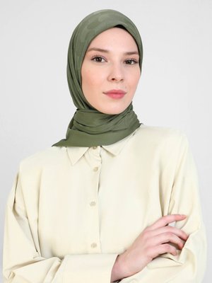 Haki Jakarlı Eşarp Rosıe Haki Jakarlı Eşarp Rosıe