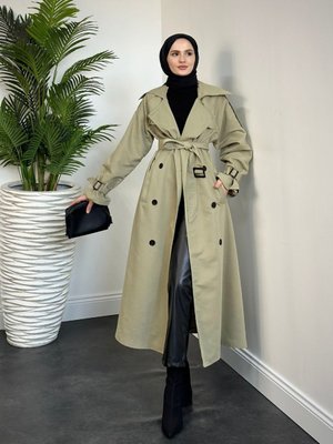 Thylanee Astarlı Aporetli Trençkot Haki Thylanee Astarlı Aporetli Trençkot Haki