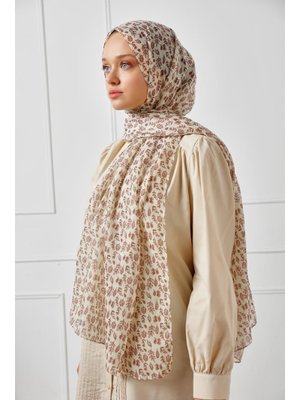 Kahverengi Desenli Şal
