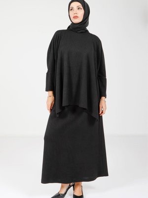 Siyah Triko Etek Tunik