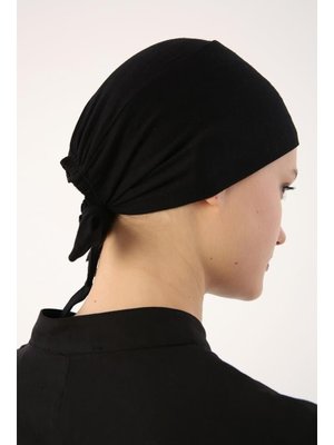 Siyah Likralı Dikişli Bone