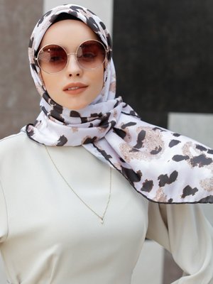 Şal Evi Leopar Twill Eşarp Renkli Şal Evi Leopar Twill Eşarp Renkli