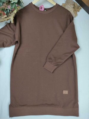 İki İplik Pamuk Penye Tesettür Tunik Sweatshirt İki İplik Pamuk Penye Tesettür Tunik Sweatshirt