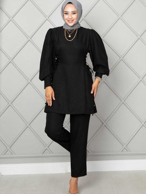 Yanları Bağlamalı Tunik Takım Yanları Bağlamalı Tunik Takım