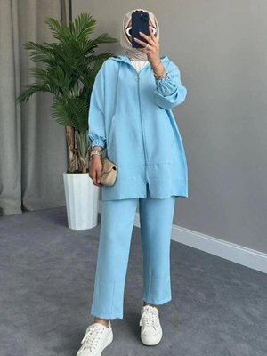 Fermuarlı Spor Takım Mavi Fermuarlı Spor Takım Mavi