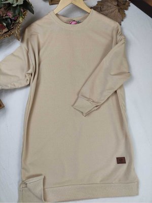 İki İplik Pamuk Penye Tesettür Tunik Sweatshirt İki İplik Pamuk Penye Tesettür Tunik Sweatshirt