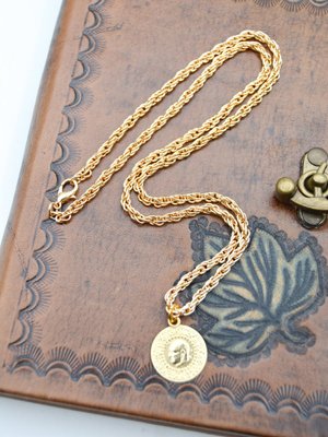 Altın Renk Lira Kolye