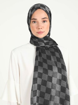 Antrasit Dama Karla Şal