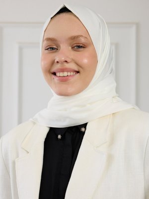 Ekru Pure Pamuk Şal