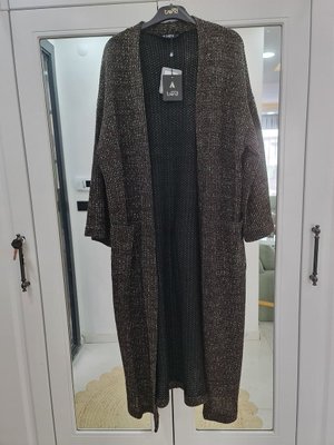 Armine Trend Örgü Desenli Cepli Hırka Gri