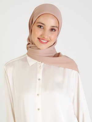 Açık Vizon Krep Eşarp