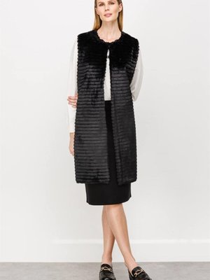 Siyah Triko Kombinli Yelek Siyah Triko Kombinli Yelek