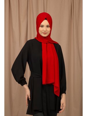 Kırmızı Krep Şal