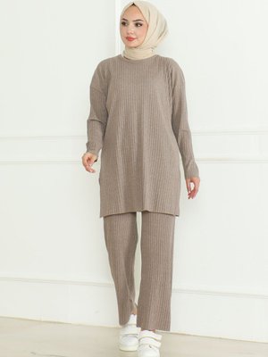 Vizon Parça Kaşkorse Kumaş Çizgili Fitilli Mevsimlik Alt Üst Takım