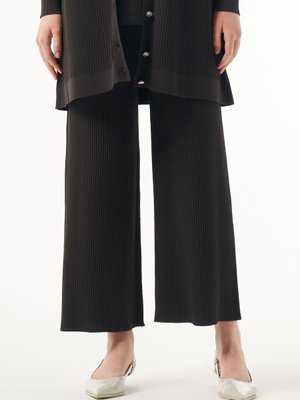 Merserize İnce Fitilli Tek Pantolon Antrasit Merserize İnce Fitilli Tek Pantolon Antrasit