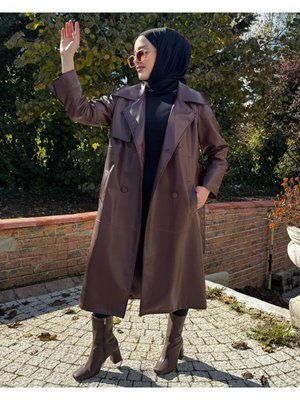 İlkem Deri Trençkot