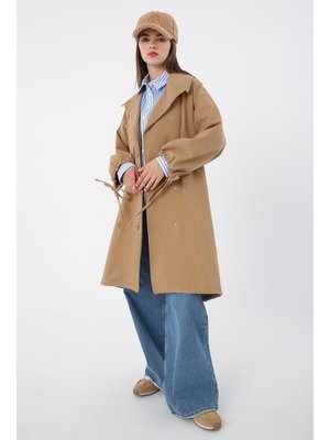 Pamuklu Kolları Büzgülü Tek Cepli Çıtçıtlı Kap Pamuklu Kolları Büzgülü Tek Cepli Çıtçıtlı Kap