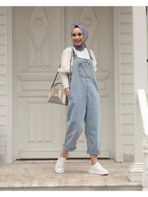 Kadın Cepli Askılı Tulum Kadın Cepli Askılı Tulum