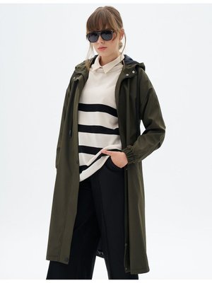 Kapüşon Detaylı Kap Haki