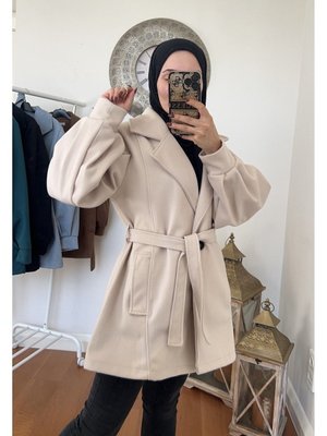 Cep Detaylı Kaban Bej