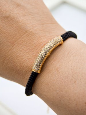 Siyah Kuyumcu İşi Zirkon Bileklik