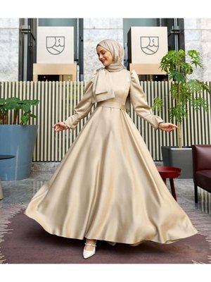 Mia , Nişan Abiye Elbisesi , Saten Abiye Elbise, Mezuniyet Abiye Elbisesi, Söz Abiye Elbisesi