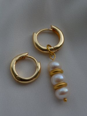 İncili Küpe Altin Renk