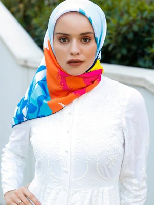 Şal Evi Mercan Twill Eşarp Renkli Şal Evi Mercan Twill Eşarp Renkli