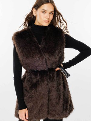 Suni Kürk Acı Kahve Yelek