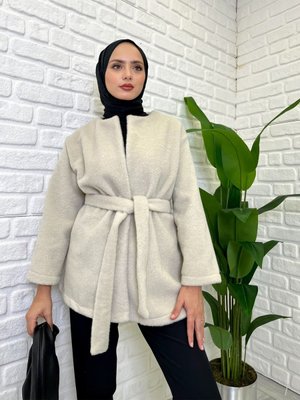 Peluş Ceket Bej