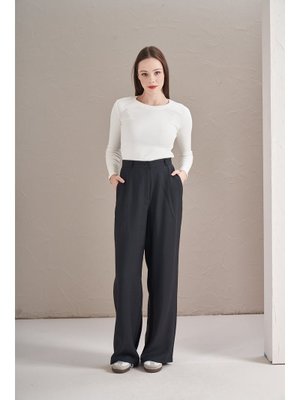 Siyah Palazzo Pantolon