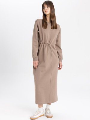 Regular Fit Uzun Kollu Maxi Elbise C5401ax24sp