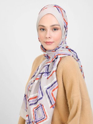 Toz Pudra Shantuq Soft Şal Küp Desen