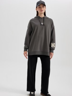 Relax Fit Beli Lastikli Selanik Kumaş Basic Düz Triko Siyah Pantolon B4311ax23cw