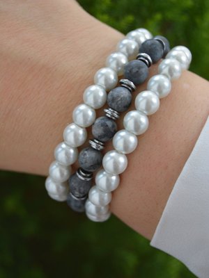 Çok Renkli İnci Bileklik Seti