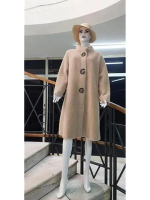 Camel İtalyan Pula Taş Detaylı Uzun Angora Kaban Camel İtalyan Pula Taş Detaylı Uzun Angora Kaban