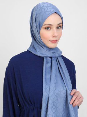 İndigo Diamond Yaprak Desen Şal