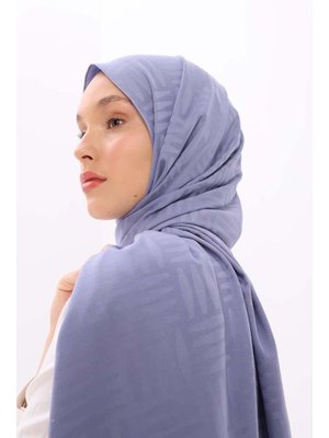 Lila Desenli Jakar Şal