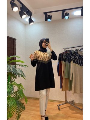 Leopar Desenli Tunik