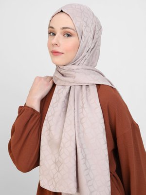 Kum Beji Diamond Yaprak Desen Şal