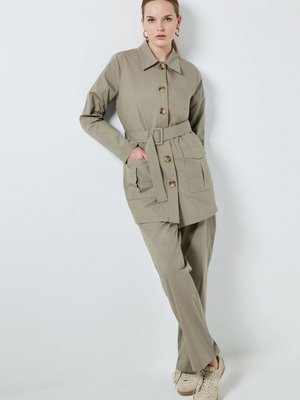 Cep Detaylı Dokuma Takım